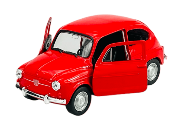 Welly gammeldags fiat 600 rød 1:34 43772