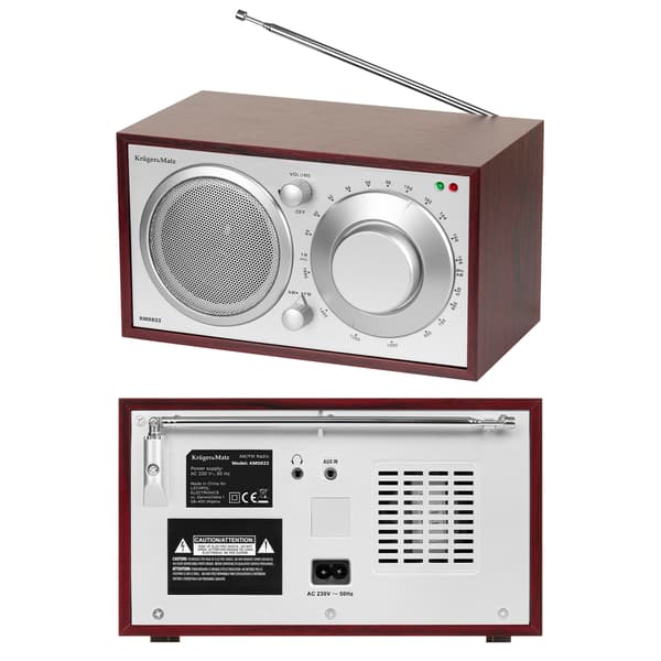 Kruger&Matz FM/AM køkkenradio, kraftfuld højttaler, AUX-stik 3,5 mm