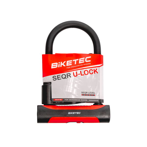 Biketec seqr security U-lukko riippulukko 180 mm x 260 mm, 3 avainta, 16 mm sanka