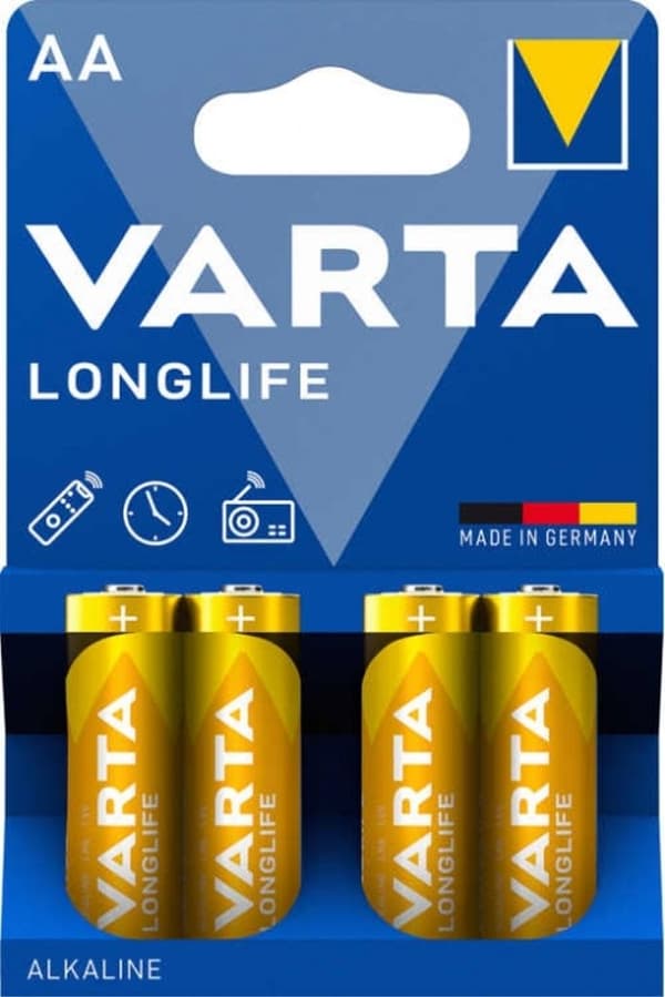 VARTA Longlife Alkaline AA-batteri LR06, 4-pack