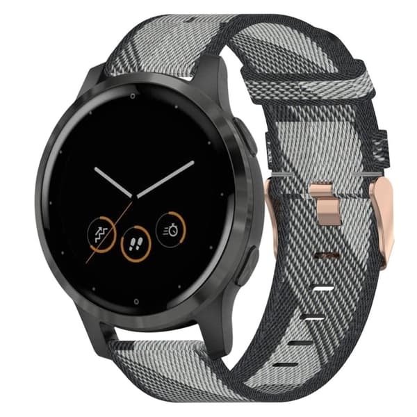 Garmin VivoActive 4S Nylon Klockarmband - Grå