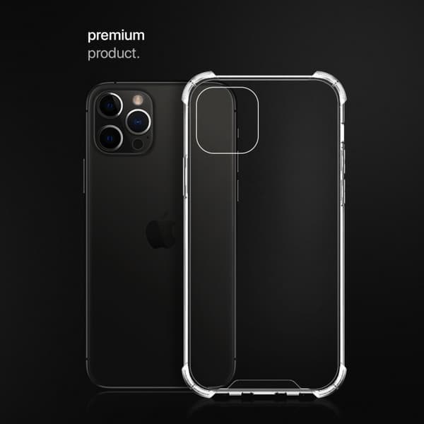 Shockproof Skal för iPhone 12 Pro Max hög kvalité - Transparent