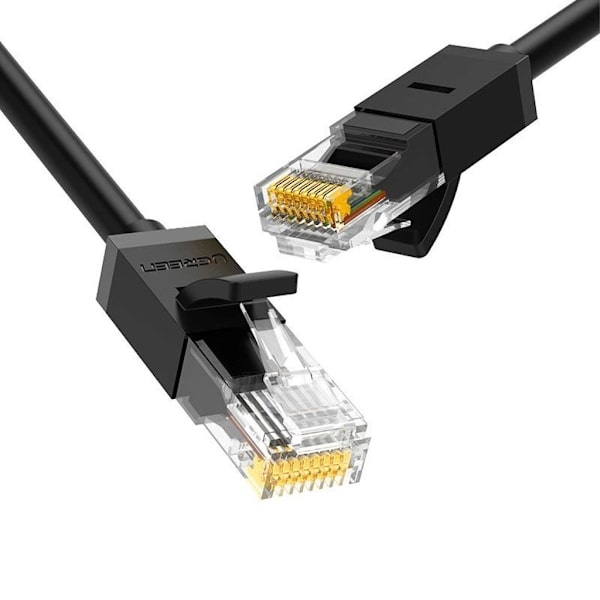 Ugreen Ethernet-nätverkskabel RJ45, Cat6, UTP, 1000 Mbps, 3 m - Svart