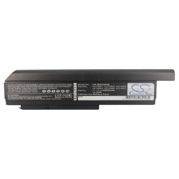 Batteri för Lenovo ThinkPad X220 X230 etc., 11.1V 6600mAh