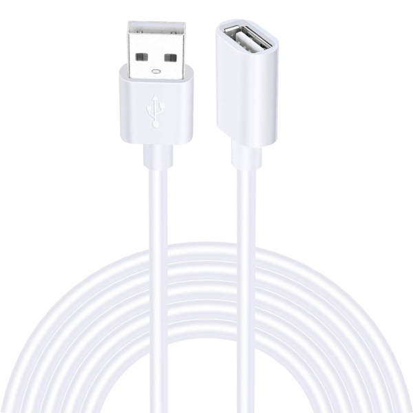 SiGN USB-A förlängningskabel 2m – vit