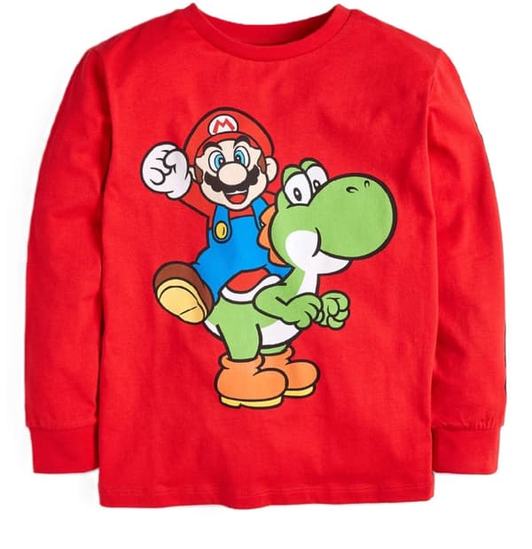 Super Mario Yoshi långärmad tröja för barn, 6-7 år / 116-122 cm