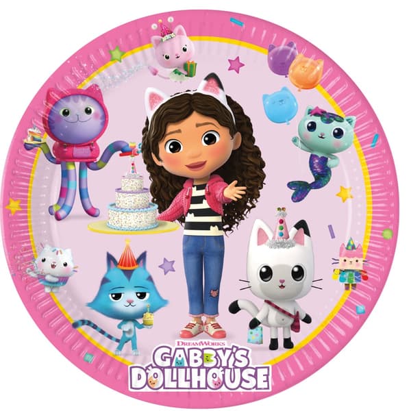 Gabby's Dollhouse Friends pappersassietter 8 st 20 cm FSC
