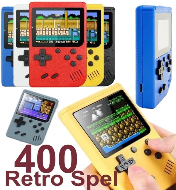 400 Sisäänrakennettua Retro Peliä Gameboy Käsikonsoli. Ladattava