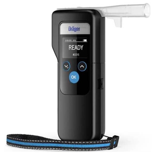 Dräger Alcotest 6000 Breathalyzer svart 0,00 till 5,00 ‰ med larm, med display