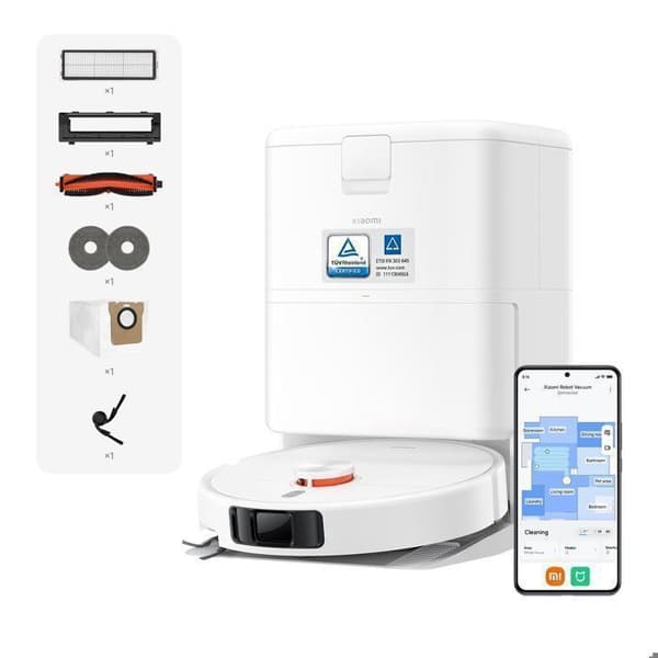 Robotstøvsuger - XIAOMI - H50 Pro - 15 000 Pa - Selv-tømning vaskemaskine/tørretumbler - LDS 360° navigation