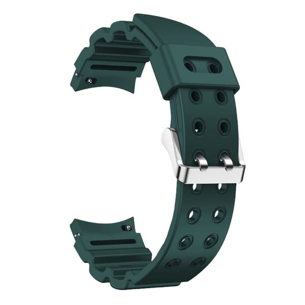 Samsung Galaxy Watch 5 (44mm) / (40mm) / 4 (44mm) / (40mm) silikoninen ranneke - Mustanvihreä