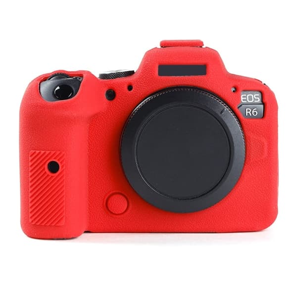 Canon EOS R6 litchi textur silikonöverdrag - Röd