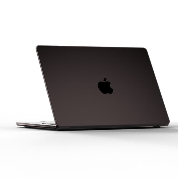 Macbook Air 15 tum (2024) A3114 M3 / (2023) A2941 M2 Fodral Crystal Clear Hard Stöttålig Laptop Cover - Genomskinlig Svart