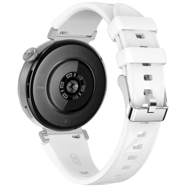 KALEBOL 18mm klockarmband Huawei Watch GT 5 41mm / Watch GT 4 41mm / Garmin Venu 3S Sport Ersättningssilikonarmband - Vit