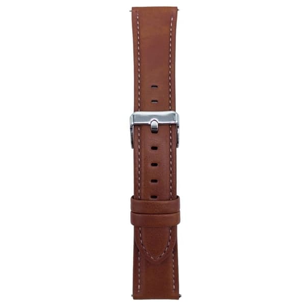 Huawei Watch GT 5 46 mm klokkerem 22 mm Crazy Horse-teksturert lærrem - Gul Brun