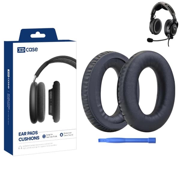 Øreputer i kunstlær til Bose Aviation Headset X/A10/A20 - Svart