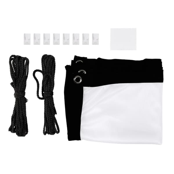 16:9 Förtjockad Bärbar Icke-veckbar Mjuk Vit Polyester Projektorduk (84 tum)