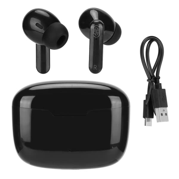 Språköversättningshörlurar Multifunktion 144 språk Bluetooth Språköversättningsenhet för resor shopping Svart
