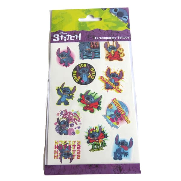 Disney Stitch - 12 Temporära Tatueringar