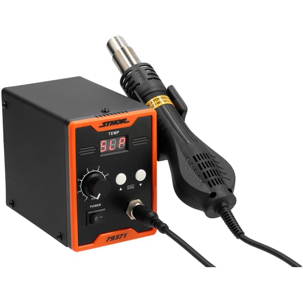 HEIßLUFT LODDESTATION 750W 100–500 °C SMD LODDESTATION MED LED-DISPLAY HEIßLUFTSTATION