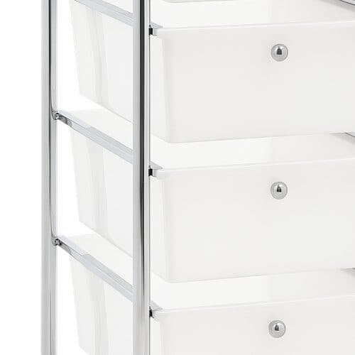 Rullevogn med 15 skuffer 63,5x39x96,5 cm kromstålramme
