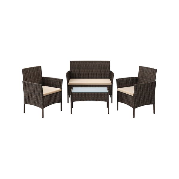 Utendørs loungesett, 99x54.5x81.5 cm, Brun