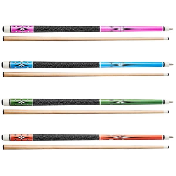 Biljardkö-set, 4 delar, 32x12.5x148.5 cm, Brun