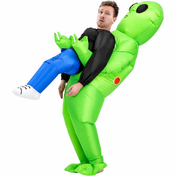 Inflatable Alien Costume for Kids and Adults - Halloween Cosplay Outfit with Fan