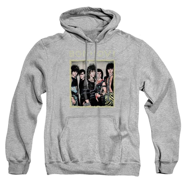 Bon Jovi Unisex Vuxen Inramad Heather Hoodie
