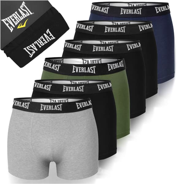 EVERLAST kalsonger herr boxershorts, 6 pack bomull stretch fargmix L