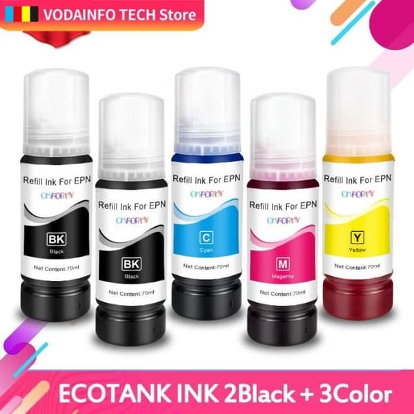 104 522 påfyllning bläck för Epson EcoTank ET-2710 ET-2711 ET-2712 ET-2714 ET-2715 ET-2720 ET-2726 ET-4700 Jet [1518745]