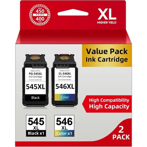 Bläckpatron - 1GOLD - Pg-545 Cl-546 Xl - Kompatibel med Canon Pixma - Multipack 2 stycken - Svart och Färg