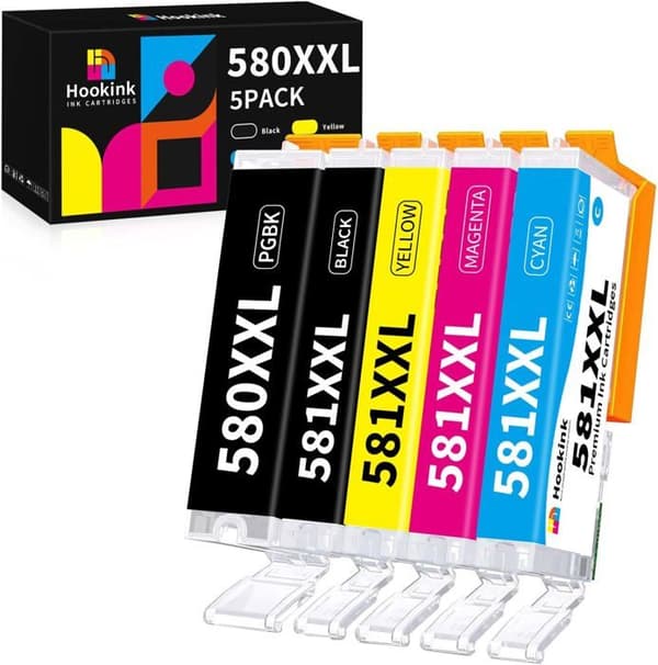 Tr7550 Ts705 Ts705A Ts6350 Ts6350A Ts6351 Ts6351A Ts6250 Ts6150 Ts6151 Patruuna 580 581 Xxl Yhteensopiva Canon Pgi-580 Cli-581:lle
