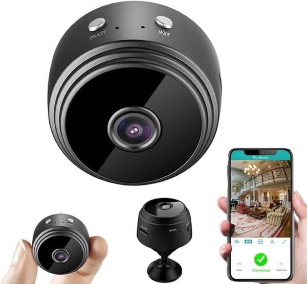 Mini Spionkamera - HD 1080P - Nattesyn - Bevægelsesdetektor - WiFi - Sort