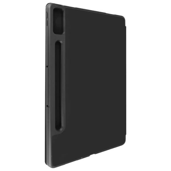 Fodral för Lenovo Tab P12 - AVIZAR - Trifold - Svart läderimitation - Video- och tangentbordsstöd - Heltäckande skydd