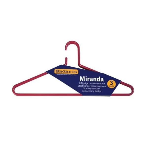 Galge Miranda Fuchsia - 3-pack stålgalgar med slimmad design