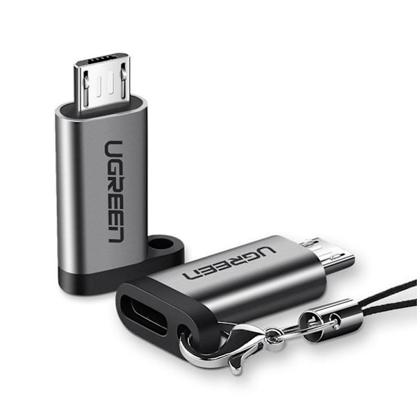 Ugrønn USB-C til Micro-USB Adapter - Grå