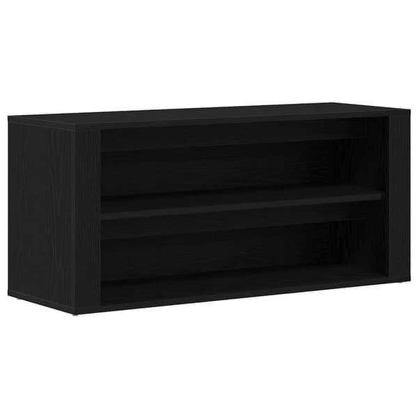 vidaXL Skobänk svart ek 100x35x45 cm konstruerat trä