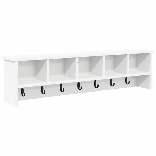 vidaXL Väggmonterad Klädhängare Vit 100 x 16 x 26 cm Konstruerat trä
