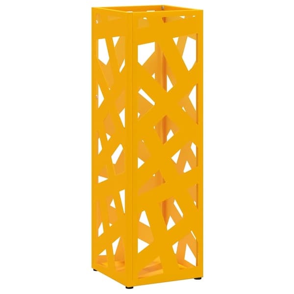 vidaXL Parasollstativ Sennepsgul 15,5 x 15,5 x 49 cm Metall