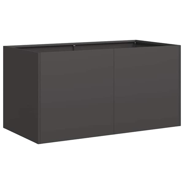 vidaXL Odlingslåda svart 80x40x40 cm kallvalsat stål