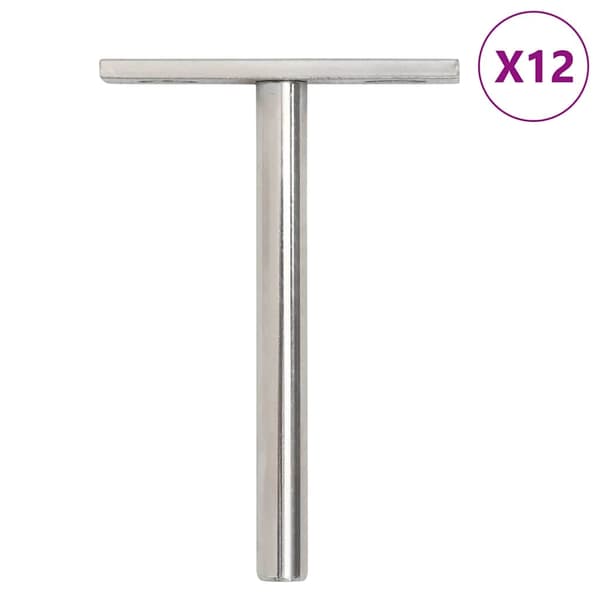 vidaXL Flytende hyllebraketter 12stk usynlig Ø10x100 mm karbonstål
