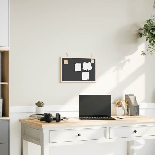 vidaXL tavle med massiv fururamme svart 40x30 cm