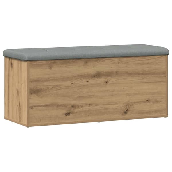 vidaXL Oppbevaringsbenk håndverkseik 102x42x45 cm konstruert tre
