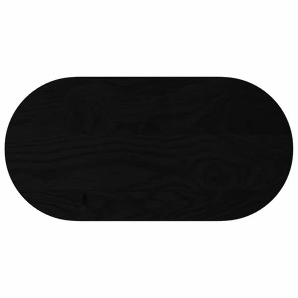 vidaXL Bordplate mørkebrun 80x40x2 cm oval heltre eik