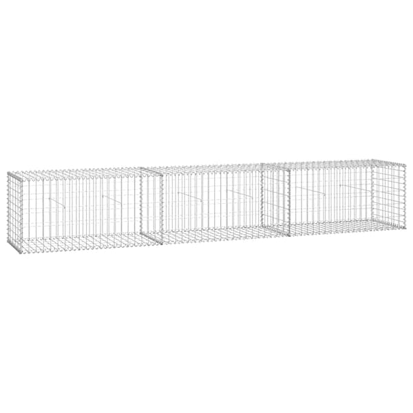 vidaXL Gabion med topp- og bunnlokk galvanisert stål 300x50x50 cm