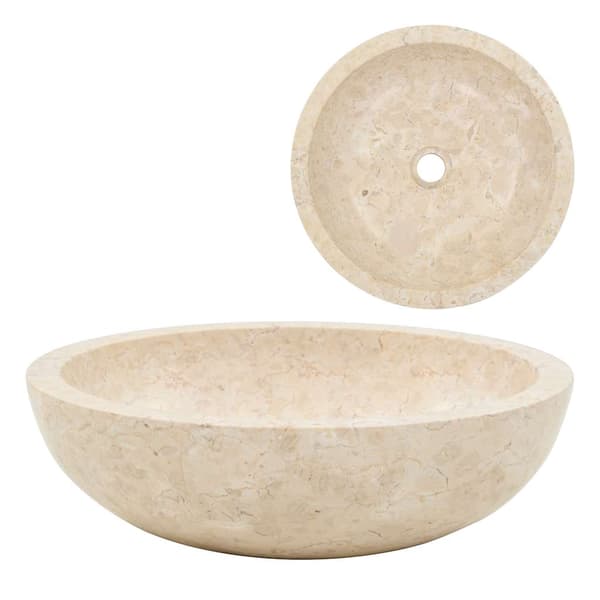 vidaXL Tvättställ 40x12 cm marmor gräddvit