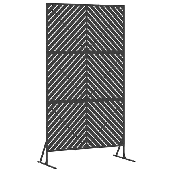 vidaXL Avskärmningsskärm Svart 100 x 50 x 180 cm Stål