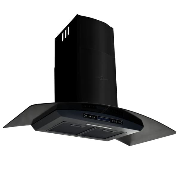 vidaXL Väggmonterad köksfläkt rostfritt stål 756 m³/h 90 cm svart