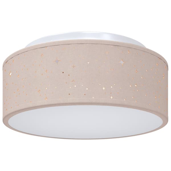 vidaXL Taklampe Gråbrun 30 x 13.5 cm stoff